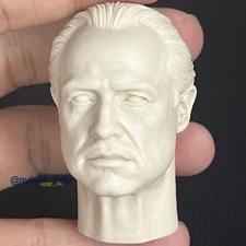 1/6 Male Godfather Marlon Brando Head Sculpt Carved For 12" Figure Doll Body Toy