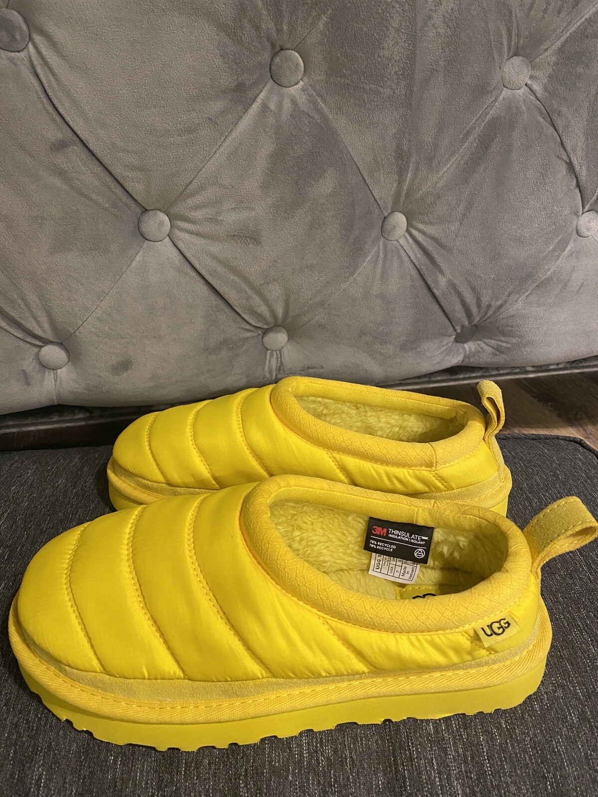 UGG Tasman LTA Puffer Sheepskin Slippers Womens Size 7 1142050 eBay