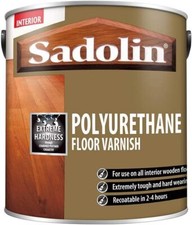 Sadolin Polyurethane Floor Varnish, Quick Dry, Tough, 2.5L, Satin or Gloss