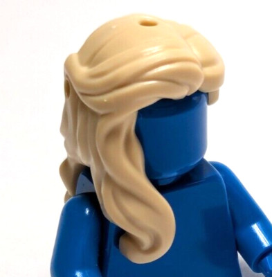 Lego - Minifigure Hair - Tan Blonde, Female, Long, Wavy, Over Shoulder
