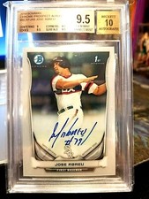 2014 JOSE ABREU BOWMAN CHROME PROSPECT AUTOS #BCAP-JAB BEKKETT 9.5/10 PRISTINE.