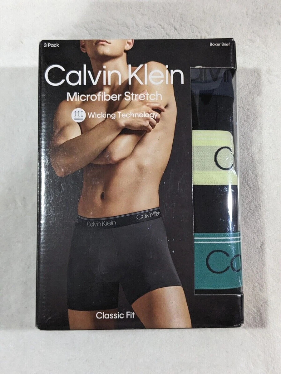 Calvin Klein Men's Microfiber Stretch Multi Boxer Briefs (3 Pack