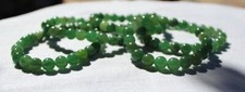 Handmade Stretch Bracelet - 8mm Natural Green Jade - Luck - Balance - Strength