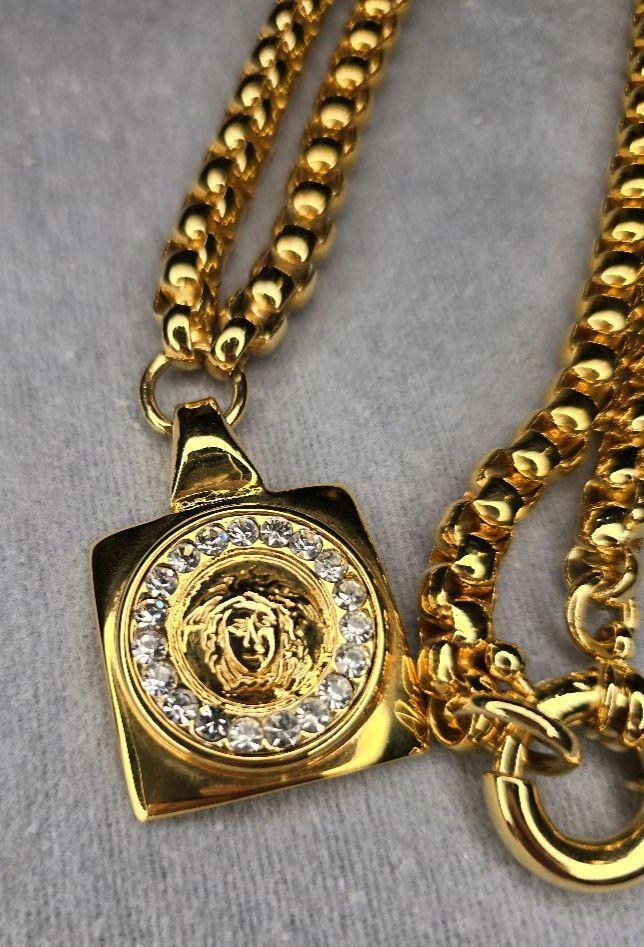 ネックレス・ペンダント Versace Necklace - l - Gold Gianni Versace Rhinestone Necklace Medusa Gold From Japan