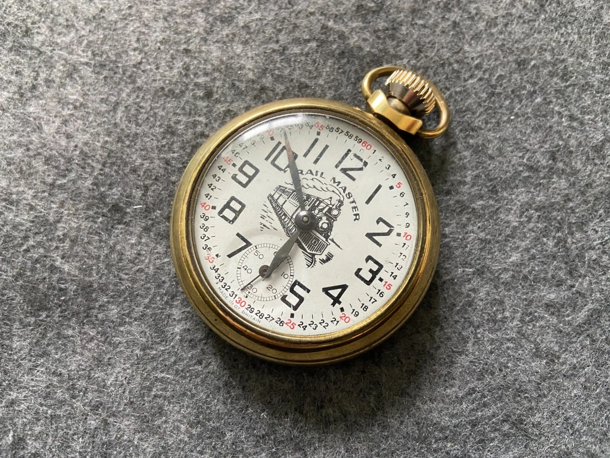 Rail Master Made in Great Britain Mechanical Wind Up Pocket Watch