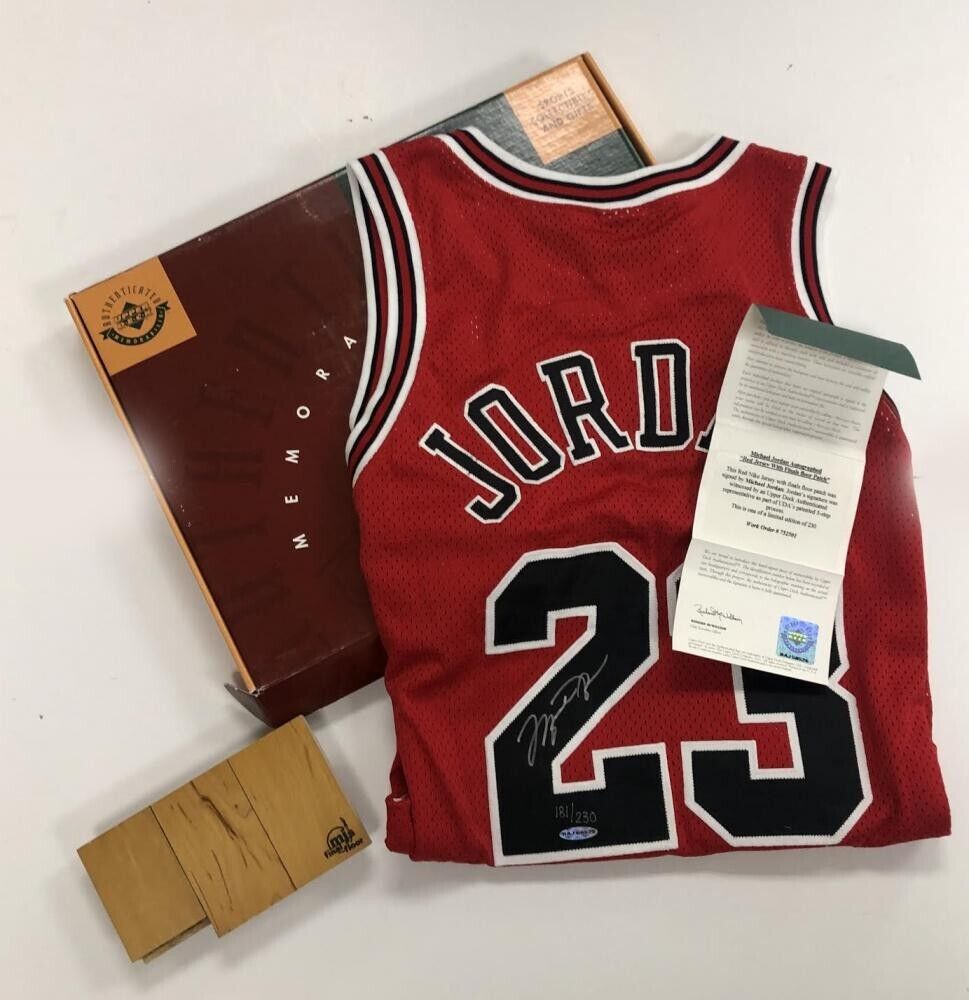 Michael Jordan Signed Bulls Limited Edition Jersey with Michael Jordan Signed Bulls Limited Edition Jersey with