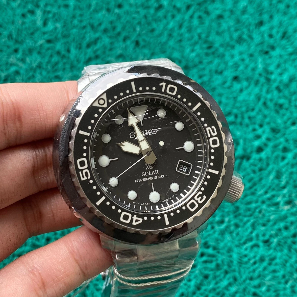 New Seiko SNE497P1 Prospex Solar Tuna Quartz SNE497 Men Wristwatch