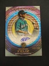 2022 Bowman Inception George Feliz Auto 308/399 RC Rookie SEATTLE MARINERS 