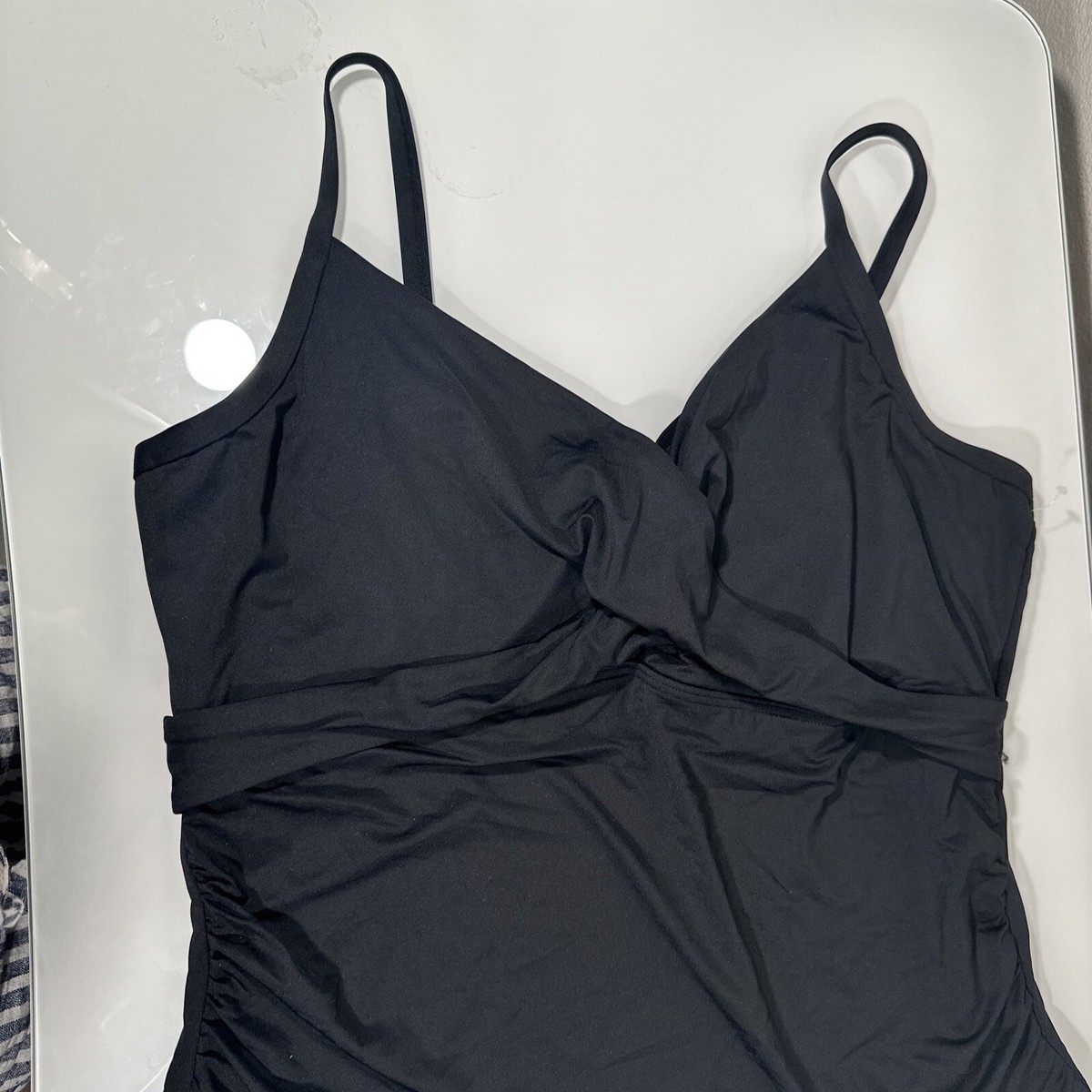 NEW $115 Sea Level [ 16 DD/E Cup ] Twist front Tankini Top in