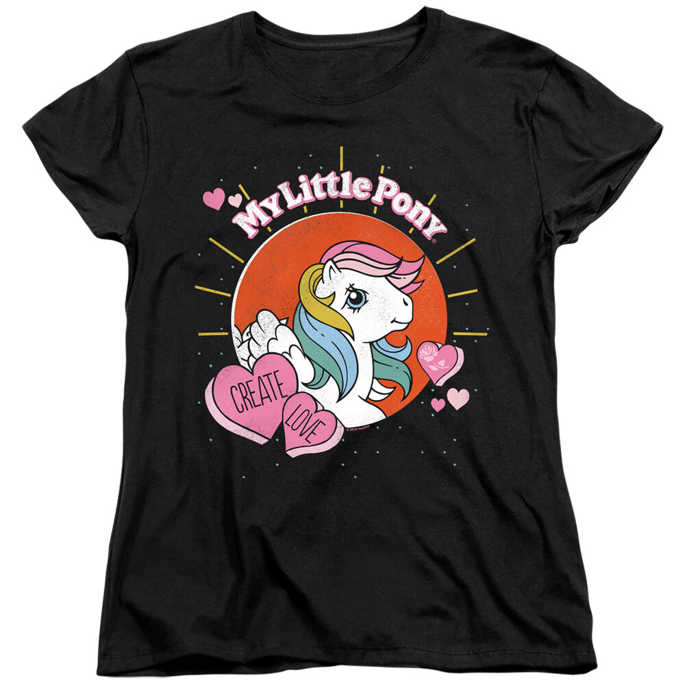 T shirt donna My Little Pony crea amore maglietta nera