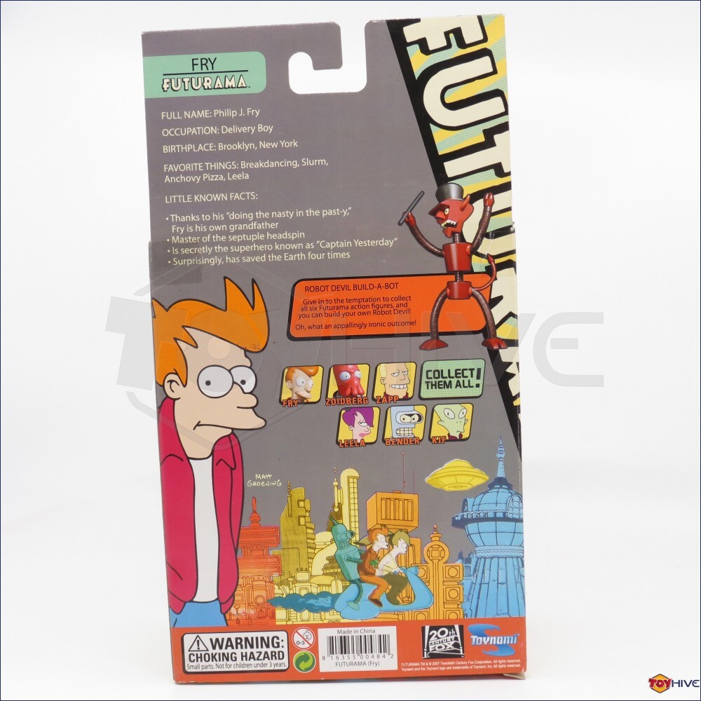 Figurine Kidrobot Futurama – Philip J. Fry Édition Limitée 2009 (Sans Boîte)