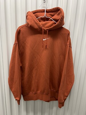 Vintage Nike Center Swoosh Hoodie Orange White M Y2K Vintage Travis Scott  VTG - Main Image