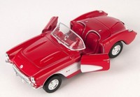 Blitz Versand Chevrolet Corvette 1957 Rot / Red Welly Modell Auto 1:34 Neu & Ovp
