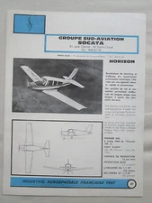 DOCUMENT PUB 1967 SUD AVIATION SOCATA HORIZON AIRCRAFT AVION AIRCRAFT