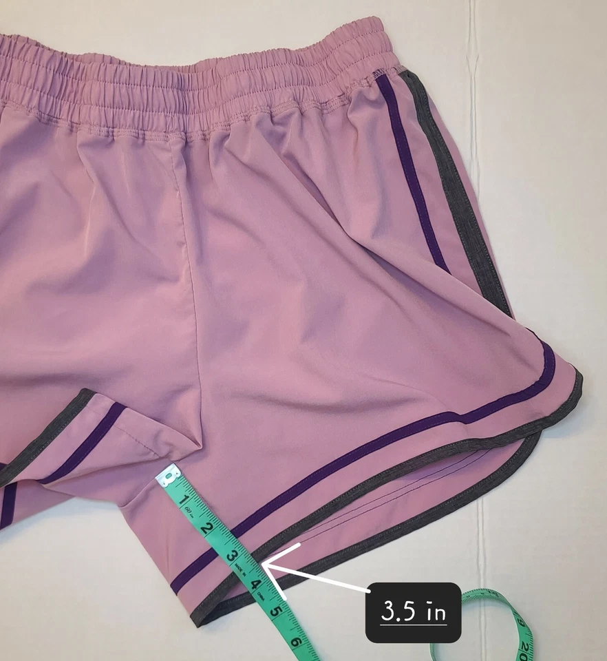 Pantalones cortos deportivos Champion C9 para mujer cintura elástica dobladillo delfín talla M rosa púrpura Foto 4 de 4