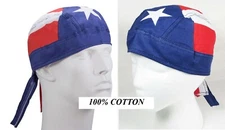 PUERTO RICO Rican FLAG DO RAG FITTED Bandana w/TIES Skull CAP HEAD Wrap DOO rag
