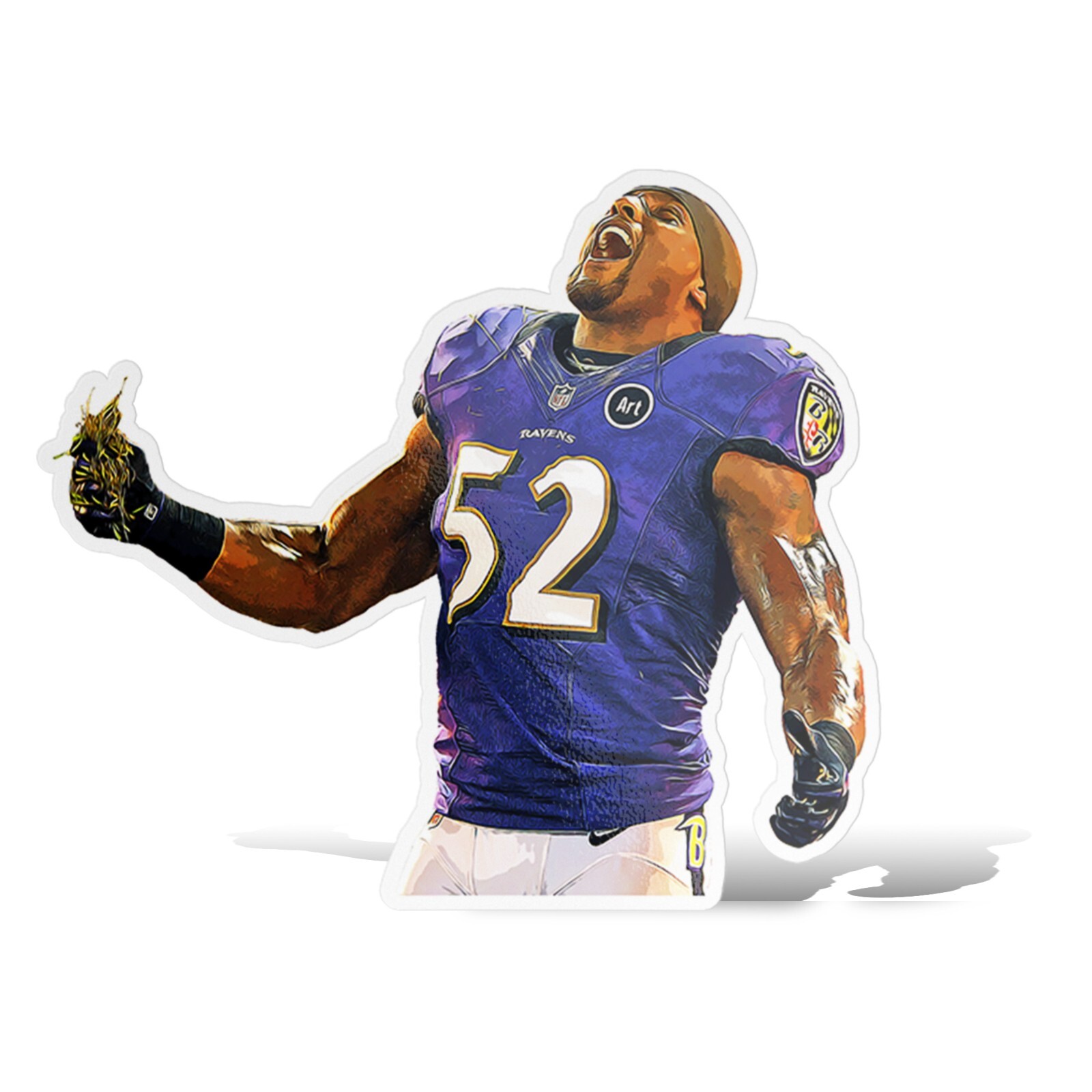 Ray Lewis Baltimore Ravens Sticker Decal–Glossy Waterproof Vinyl Self