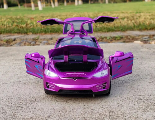 1:32 Sport Racing Car Kids Tesla Model 3 Children Toys Diecasts Collection Gift - Picture 22 of 29