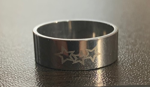 Stainless Steel Three Stars Fashion Ring Size 7.75 - Picture 5 of 7