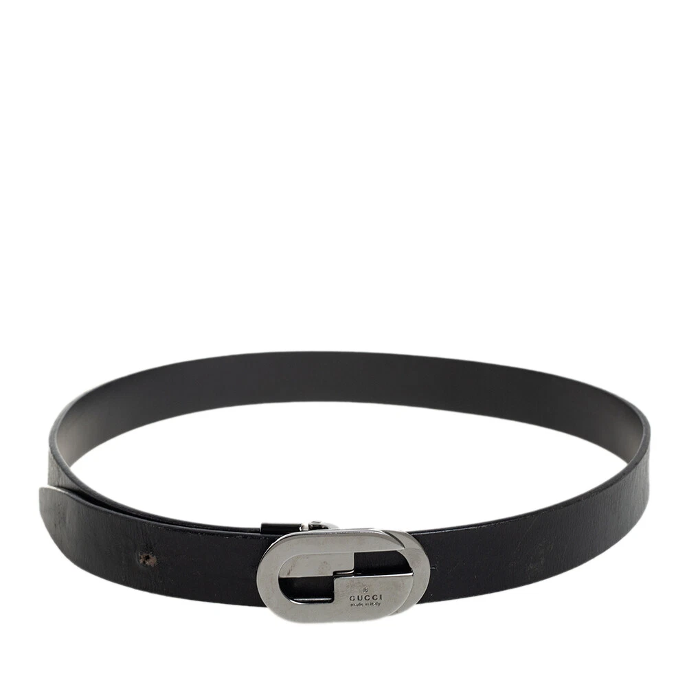 Ceinture boucle G en cuir noir Gucci 75 cm