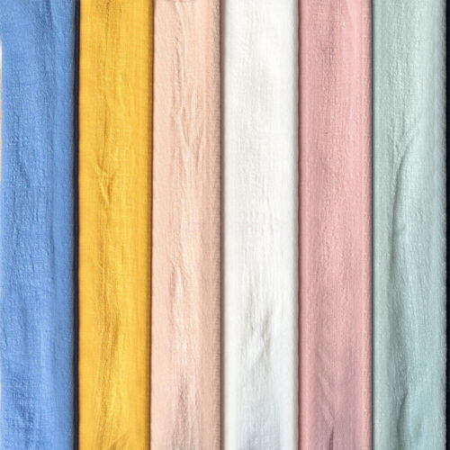 Pure Cotton Clothes Natural Organic Linen Fabric Flax DIY Material - Multicolor - Picture 4 of 42
