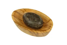 Soap Dish "Mini" made of Olive Wood with Soap "DUDU-OSUN" 25g