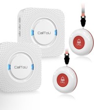 Wireless Caregiver Pager Smart Call System 2 PACK, 2 Call Buttons, 2 Receivers