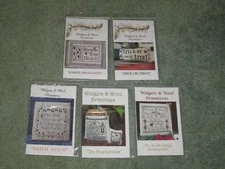 NEW WIDGETS & WOOL PRIMITIVES CROSS STITCH CHART PACK - YOU CHOOSE: MIXED THEMES