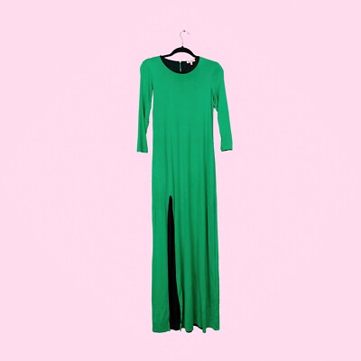Juicy Couture Long Green Dress w/ Deep Slit | eBay