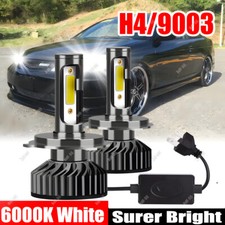 LED Headlight Kit H4 HB2 9003 6000K Hi/Low Bulbs for HONDA CIVIC 1992-2002 2003