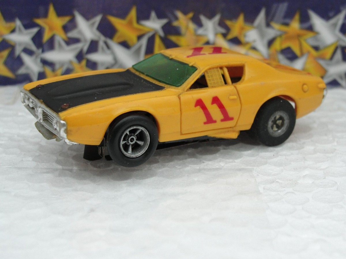 Aurora AFX Slot Car - Dodge Charger Stock Car Yellow #11 | eBay