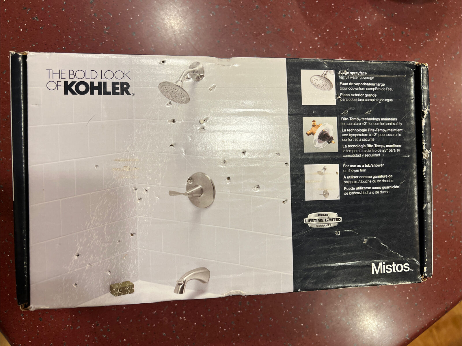 Kohler Mistos R37028-4-BN Bath/Shower Set, Vibrant Brushed Nickel Finish - NEW Populaire gratis verzending