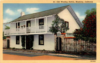 Old Whaling Station, Monterey, California, B. W. White, Monterey, Postcard