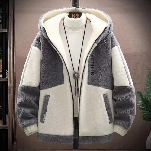 Winter Mens Hooded Fleece Wool Jacket Coat Hoodie Cardigan Casual Warm Jackets - Picture 11 of 16