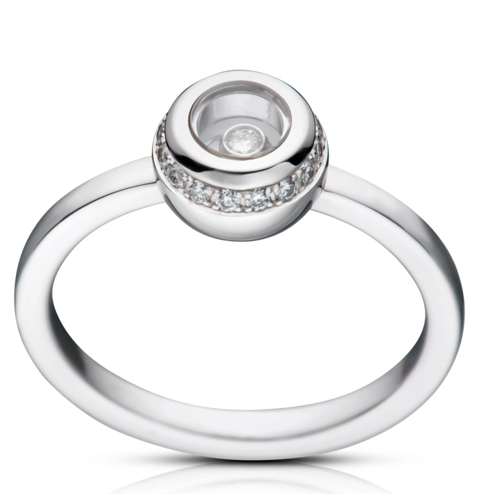Chopard — Chopard Miss Happy White Gold & Diamond Ring 829012 Brand New