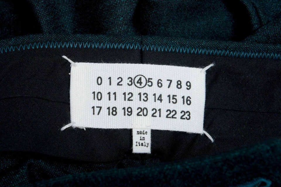 Pantalones de vestir plisados de lana verde para mujer Maison Margiela 4 EE. UU. 4 IT 40 Foto 4 de 4