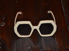 HOLLYWOOD FOREVER GUCCI SUMMER IVORY GEO DOUBLE GEOMETRIC SUNGLASSES GG0772S