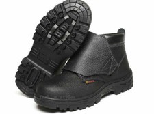 Men's Leather Welder Shoes Steel Toe Antiskid Welding Boots Work Safety Shoes