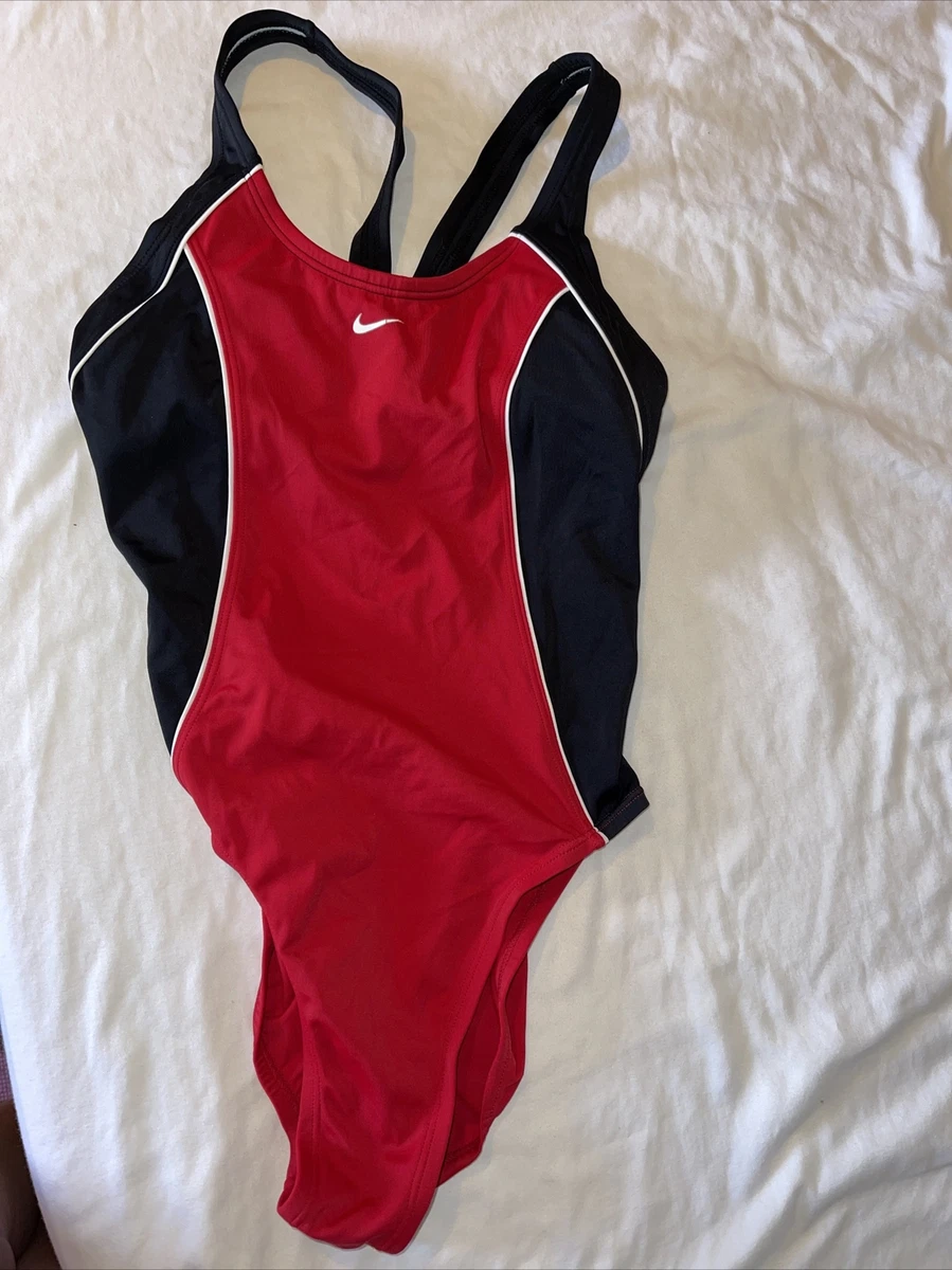 Red nike best sale bathing suit