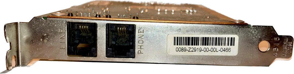 Lucent 1673JV7 56K Dualmode Fax Modem FaxModem From Compaq 304350-006 - Image 3 of 3