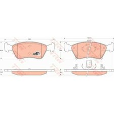 TRW Bremsbeläge GDB3163 Bremsklötze für Toyota Avensis Station Wagon _T22_