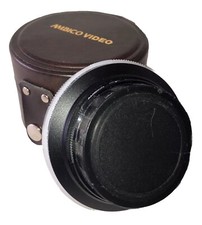Vtg Ambico V0392 Video Camera Lens In Case Japan As Is Untested Lens Cover Crack