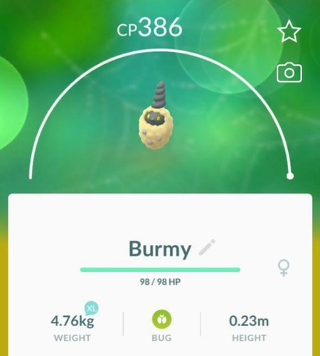 Pokemon Go Sand Burmy Female Level 34 Burmy Sand Female Lvl 34 386 Cp Ebay