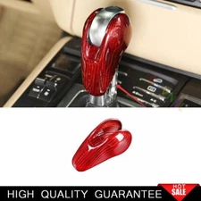 For Porsche 911 12-18 Real Red Carbon Fiber Central Console Gear Shift Knob Trim