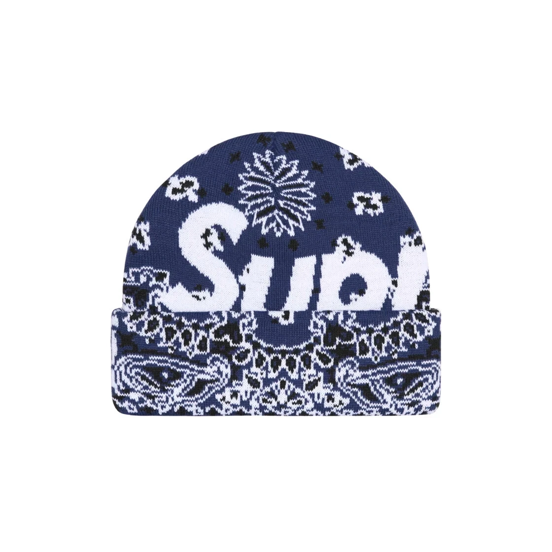 Bonnet bleu marine Supreme Big Logo   24FW  