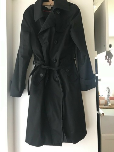 MICHAEL KORS BLACK MAC RAINCOAT COAT 