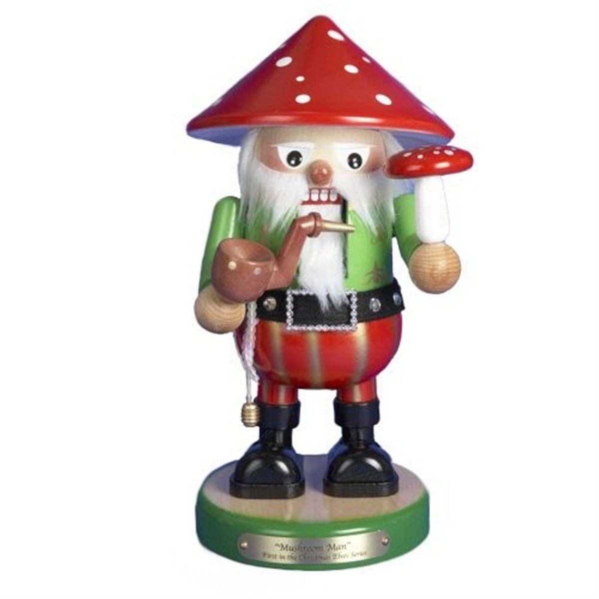 Kurt S. Adler Steinbach Christmas Elves Series Mushroom Man