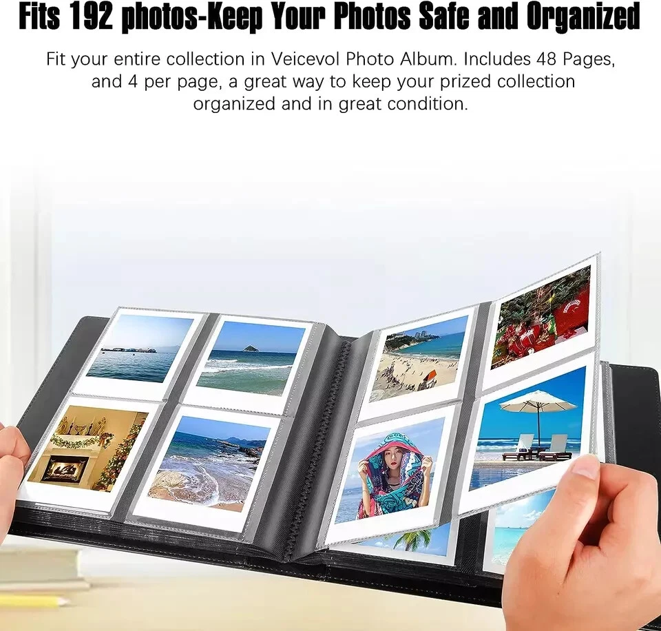 Álbum de fotos 192 bolsillos para cámara Fujifilm Instax Wide 300 Polaroid 600 tipo I Foto 2 de 4