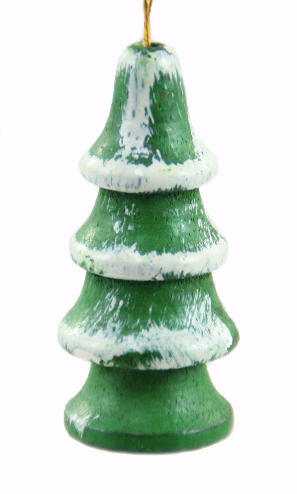 Wood Green White Tree Christmas Ornament Holiday Decoration