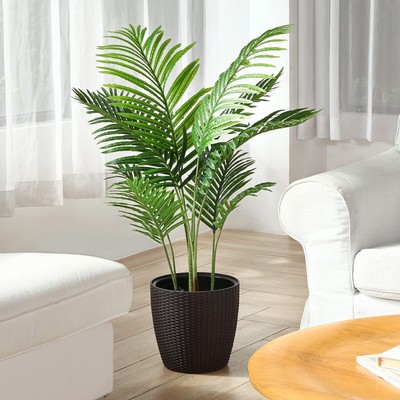 Künstliche Areca Palme 110cm 10 Stämme Fake Tree Indoor Outdoor Decor